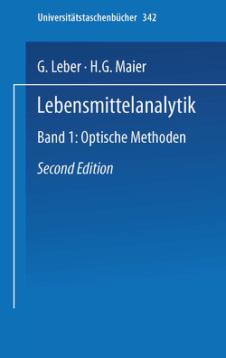 Lebensmittelanalytik von Leber,  G., Maier,  H.G.