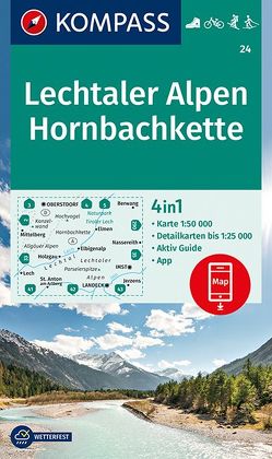 KOMPASS Wanderkarte Lechtaler Alpen, Hornbachkette von KOMPASS-Karten GmbH