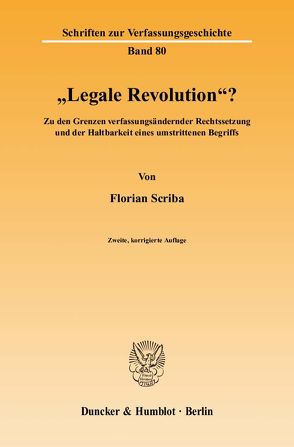 „Legale Revolution“? von Scriba,  Florian