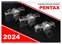 Legendäre Kameras der Marke Pentax (Wandkalender 2024 DIN A4 quer), CALVENDO Monatskalender von Prescher,  Werner