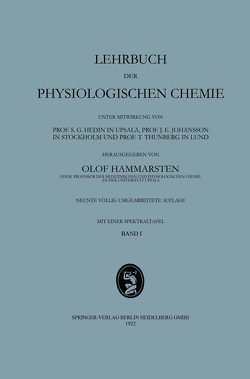 Lehrbuch der Physiologischen Chemie von Hammarsten,  Olof