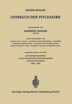 Lehrbuch der Psychiatrie von Bleuler,  Eugen, Bleuler,  Manfred