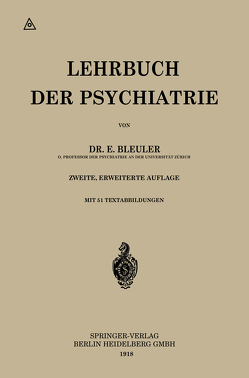 Lehrbuch der Psychiatrie von Bleuler,  Eugen