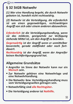 Lehrtafel § 32 StGB Notwehr von Hohl,  Helmut