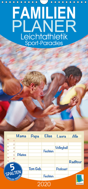 Leichtathletik: Sport-Paradies – Familienplaner hoch (Wandkalender 2020 , 21 cm x 45 cm, hoch) von CALVENDO