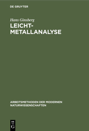 Leichtmetallanalyse von Ginsberg,  Hans