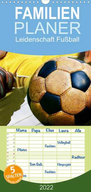 Familienplaner Leidenschaft Fußball (Wandkalender 2022 , 21 cm x 45 cm, hoch) von Bleicher,  Renate