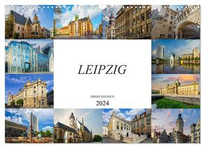 Leipzig Impressionen (Wandkalender 2024 DIN A3 quer), CALVENDO Monatskalender von Meutzner,  Dirk