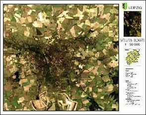 Leipzig – Satellitenbildkarte 1: 50.000