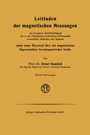 Leitfaden der magnetischen Messungen von Gumlich,  Ernst