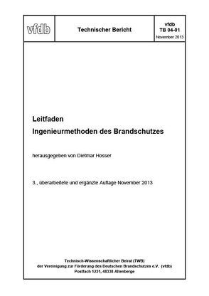 Leitfaden Ingenieurmethoden des Brandschutzes von Hosser,  Dietmar