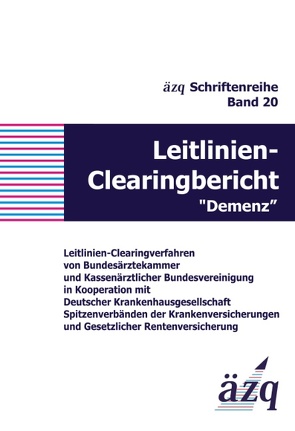 Leitlinien-Clearingbericht „Demenz“ von ÄZQ