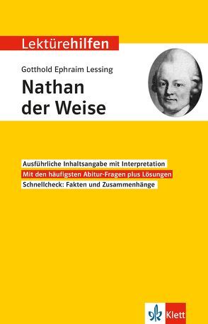 Klett Lektürehilfen Gotthold Ephraim Lessing, Nathan der Weise von Sedding,  Gerhard