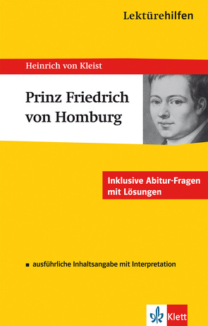 Klett Lektürehilfen Heinrich von Kleist, Prinz Friedrich von Homburg von Hahnengreß,  Karl-Heinz