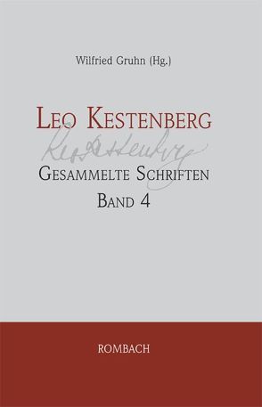 Leo Kestenberg Gesammelte Schriften von Gruhn,  Wilfried