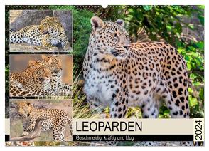 Leoparden. Geschmeidig, kräftig und klug (Wandkalender 2024 DIN A2 quer), CALVENDO Monatskalender von Hurley,  Rose