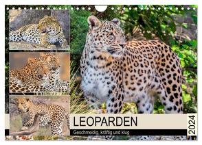 Leoparden. Geschmeidig, kräftig und klug (Wandkalender 2024 DIN A4 quer), CALVENDO Monatskalender von Hurley,  Rose