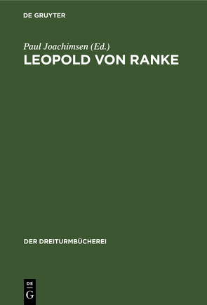 Leopold von Ranke von Joachimsen,  Paul