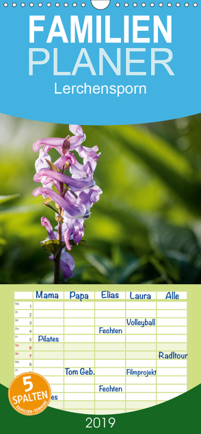 Lerchensporn – Familienplaner hoch (Wandkalender 2019 , 21 cm x 45 cm, hoch) von Rasche,  Marlen