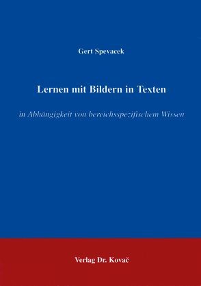 Lernen mit Bildern in Texten von Spevacek,  Gert