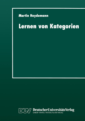 Lernen von Kategorien von Heydemann,  Martin