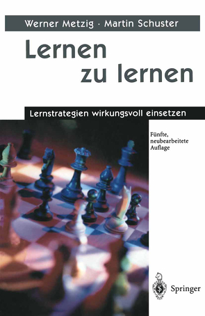 Lernen zu lernen von Metzig,  Werner, Schuster,  Martin