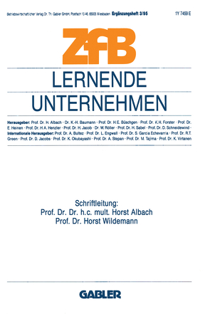 Lernende Unternehmen von Albach,  Horst, Wildemann,  Horst