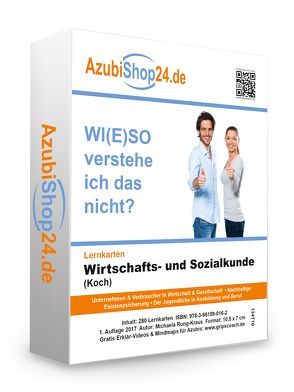 Prüfungsvorbereitung WISO Prüfung WISO Wirtschafts- und Sozialkunde Koch Köchin Lernkarten Wiso von Rung-Kraus,  Michaela