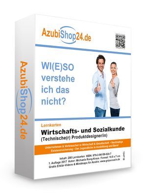 Wiso Prüfungsvorbereitung Lernkarten Wiso Wirtschafts- und Sozialkunde Technischer Produktdesigner / Technische Produktdesignerin Prüfungsvorbereitung Wiso Prüfung von Rung-Kraus,  Michaela