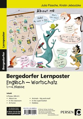 Lernposter Englisch – Wortschatz von Flasche,  Julia, Jebautzke,  Kirstin