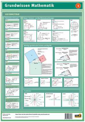 Lernposter Grundwissen Mathematik: Geometrie von Radler,  Werner