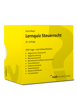 Lernquiz Steuerrecht von Marx,  Arne