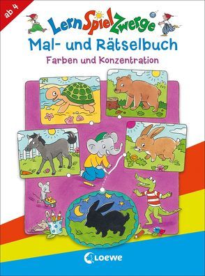 LernSpielZwerge – Mal- und Rätselbuch – Farben und Konzentration von Labuch,  Kristin