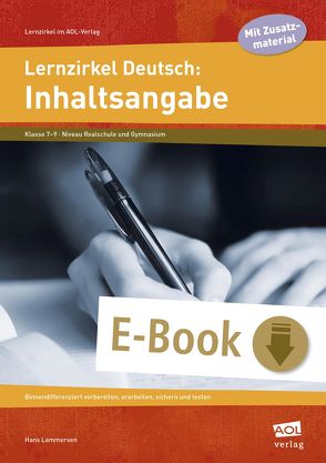 Lernzirkel Deutsch: Inhaltsangabe von Lammersen,  Hans