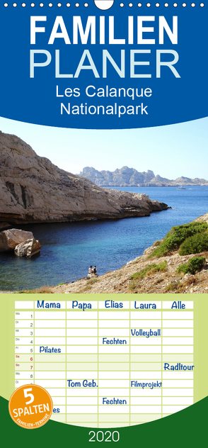 Les Calanques, der Nationalpark vor den Toren Marseilles – Familienplaner hoch (Wandkalender 2020 , 21 cm x 45 cm, hoch) von Teusch,  Monika