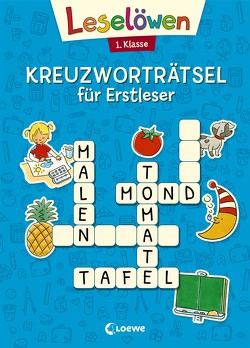 Leselöwen Kreuzworträtsel für Erstleser – 1. Klasse (Blau) von Labuch,  Kristin