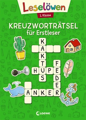 Leselöwen Kreuzworträtsel für Erstleser – 1. Klasse (Grün) von Labuch,  Kristin