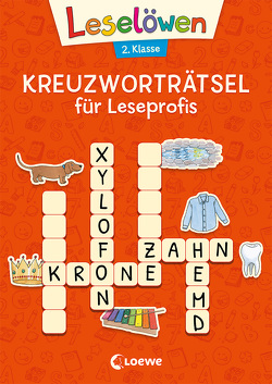 Leselöwen Kreuzworträtsel für Leseprofis – 2. Klasse (Rotorange) von Merle,  Katrin