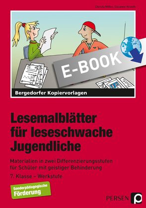 Lesemalblätter für leseschwache Jugendliche von Krauth,  Susanne, Miller,  Christa