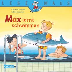 LESEMAUS: Max lernt schwimmen von Kraushaar,  Sabine, Tielmann,  Christian