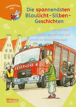 LESEMAUS zum Lesenlernen Sammelbände: Die spannendsten Blaulicht-Silben-Geschichten von Gerold,  Ulrike, Hänel,  Wolfram, Hartmann,  Jörg, Tielmann,  Christian, Wiese,  Petra