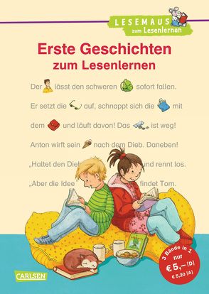 LESEMAUS zum Lesenlernen Sammelbände: Erste Geschichten zum Lesenlernen von Jakobs,  Günther, Leberer,  Sigrid, Mechtel,  Manuela, Tust,  Dorothea, Wiese,  Petra