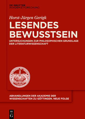 Lesendes Bewusstsein von Gerigk,  Horst-Jürgen