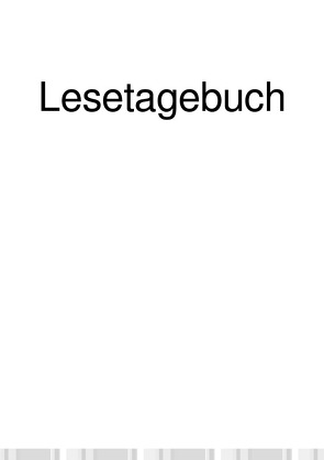 Lesetagebuch von Vogelsanger,  Alex