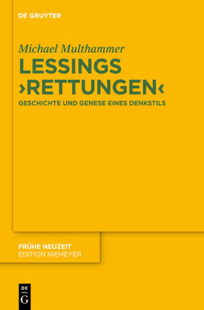 Lessings ‚Rettungen‘ von Multhammer,  Michael