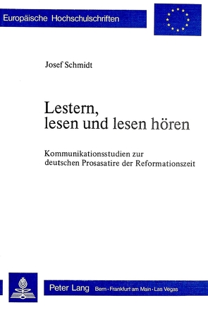 Lestern, lesen und lesen hören von Schmidt,  Josef