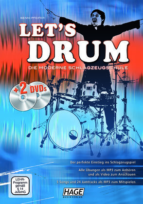 Let’s Drum + 2 DVDs von Pfeifer,  Benni