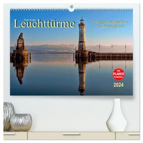 Leuchttürme – maritime Wegweiser in Deutschland (hochwertiger Premium Wandkalender 2024 DIN A2 quer), Kunstdruck in Hochglanz von Roder,  Peter