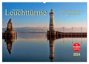 Leuchttürme – maritime Wegweiser in Deutschland (Wandkalender 2024 DIN A2 quer), CALVENDO Monatskalender von Roder,  Peter