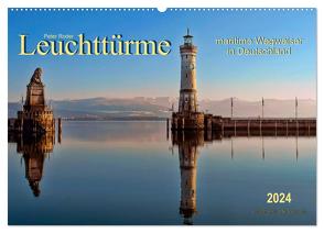 Leuchttürme – maritime Wegweiser in Deutschland (Wandkalender 2024 DIN A2 quer), CALVENDO Monatskalender von Roder,  Peter